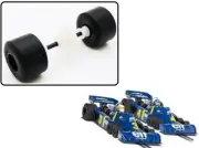 Scalextric W11244 Rear Wheels Tyres Axle For 1976 Tyrrell P34 F1 6 Wheeler NEW