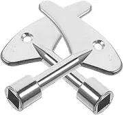 Luxshiny 2Pcs Elevator Key Electric Cabinet Keys for Elevators Utility Applications Convenient Water Key Design Essential Tool for Accessing Electric Meters