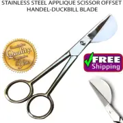 Duckbill Applique Scissor Thread Embroidery Lace Thread Quilting Shears Bent 6"