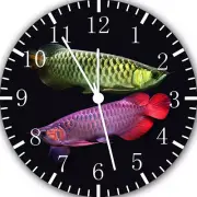 Arowana Fish Frameless Borderless Wall Clock Nice For Gifts or Decor E404