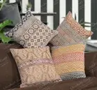 Set of 4 Indian Handwoven 45x45 cm Block Printed Cotton Turkish Pillow Cover