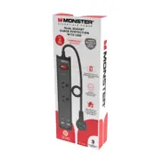 MONSTER Dual Socket Surge Protector Board with USB-C USB-A Ports