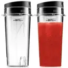 16 Oz Single Serve Blender Cups for Shakes and Smoothies -2Pcs Ninja Smoothie...
