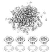 150 Pcs 2.8mm/1/8" Metal Eyelets, Eyelets and Grommets Kit Silver
