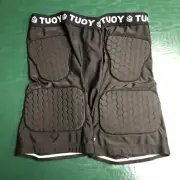 TUOY Men's Padded Compression Shorts for Football XL Black Protector