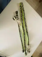 Lazer Brite Reflective Dog 6' Leash and Matching Adjustable Collar Green NWT