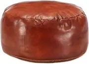 Pouffe Tan 60x30 cm Genuine Goat Leather