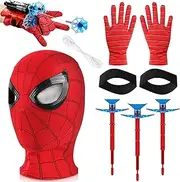 Sdjuifsd Pack of 6 Spider Mask, Spider Mask for Children, Spider Launcher Gloves, Carnival Sparty Masks, Adult Cosplay Masks, Theme Masks, for Costume Party, Christmas, Halloween