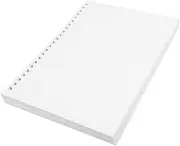 SHOWERORO 50 Sheets Blank Binder Refills Undated Calendar Planner Pages Pre-holed Drawing Paper for Notebook