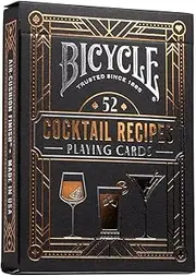 Bicycle Cocktail Playing Cards: 52 Cocktail Recipes, Custom Card Back Design, Made in USA