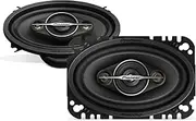 Pioneer TS-A4671F 4 x 6 4-Way Coaxial Speaker Set with 2 Speakers (210W Max., 30W Sine Each), Powerful Sound, High Efficiency, 42mm Installation Depth, 93 x 153mm Installation Cut-Out
