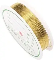 AIMALL 0.8mm Copper Jewelry Wire, Gold, Craft Wire, Wire, 2m Roll, Pack of 1