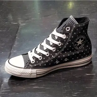 Converse Chuck Taylor All Star 黑色 條紋 滿版 星星 帆布 高筒 帆布鞋 145526C