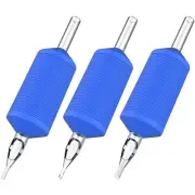 Wormhole 25pcs 25mm 1 Inch 14 RLSilicone Soft Blue Disposable Tattoo Tubes Grip