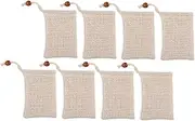 Minkissy Soap Foaming Pouch 8pcs Mesh Soap Saver Bag Hanging Holder Body Face Exfoliating Pouch Repeatedly Washable