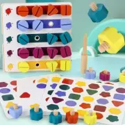 Colorful Nut Shape Screw Shape Kid Learning Resource Toy for Age 3 ＋