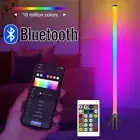120CM RGB LED Corner Floor Lamp Light Stand Gaming Room Decor BT+Remote Control