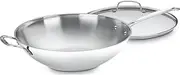 Cuisinart 726-38H Chef's Classic Stainless 14-inch Stir-Fry Pan with Helper Handle and Glass Cover