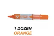 Pilot V BOARD Master BULLET Tip 2.3mm WHITEBOARD MARKERS - 1 DOZEN ORANGE