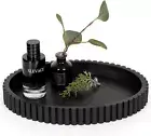 Oval Tray for Coffee Table Decor, 13" Concrete Coffee Table Tray, Table Centerpi