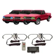 RGB Multi Color RF Headlight Halo kit for Chevrolet S10 98-04 (for: Chevrolet)