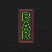 Bar Sign for Business Displays | LED Flex Neon | 13"W x 32"H x 1"D