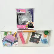 Set of Real Littles Mini Silver Backpack with 6 Surprises & Store Display New