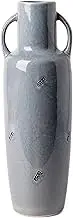 VICTOR & TERESA Tall Vase for Flowers, 15.1'' Vintage Blue Floor Vases for Pampas Grass, Farmhouse Decorative Large Vases for Mantel, Living Room, Centerpieces, Home Decor, Gifts for Mom