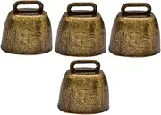 4Pcs Bells Loud Iron Cattle Ornament for Sporting Events Loss Pet Accessory Sound Noise Maker for Cheering and Celebrations