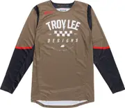 Troy Lee Designs Scout GP Ripper Motocross Jersey, grey-brown-beige, Size S for Men Grey Brown Beige