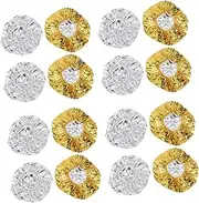 SOESFOUFU 16pcs Heat Thermal Aluminum Foil Cap Deep Conditioning Hair Processing Hat