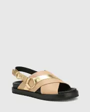 Brigid Barley Leather Flatform Sandal