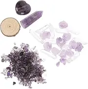 Amosfun 1 Set Natural Amethyst Crystal Stone Decorative Ornament of Home Decor Accent for Weddings Festivals and Flower Arrangements Exquisite Craftsmanship
