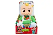 CoComelon Snack Time Features JJ Doll with Red Apple Plush - Plays Sounds, Phrases, and Clips of Yes Yes Vegetables Song - Toys for Kids, Toddlers and Preschoolers