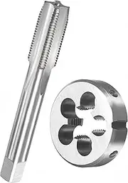 LEPEVNEY M6 x 0.75mm Metric Tap and Die Set with Round Threading Die, Machine Thread Screw Tap, Nut Screw Bolt Thread Repair Kit