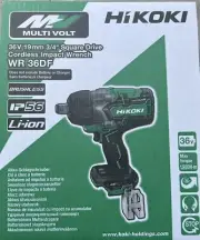 Hikoki 36V Brushless 3/4" High Torque Impact Wrench, WR36DF(H4Z). AU Stock.