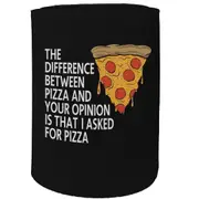 Alcohol Food Stubby Holder - Difference Between Pizza - Funny Novelty Birthday Gift Joke Beer Can Bottle