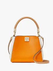 Phoebe Colorblock Refined Grain Leather Top Handle Satchel
