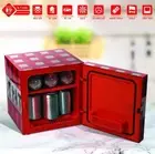 NEW Minecraft Red TNT x9 Can Mini Fridge 6.7L x1 Door Ambient LED Lighting