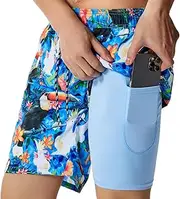 [WOTOW] Men's 2 in 1 Swimsuit, Quick Dry Swimsuit with Compression Boxer, Swimming Shorts with Zippered Pockets and Adjustable Drawstring for Beach Swimming Swimming Pool Running
