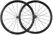 Bike Wheels 700C Rim Brake Carbon Fiber Hubs Bicycle Wheelset for Road Bikes Quick Release Flat Spokes Cassette Rear Hub 8 9 10 11 Speed (Color : Black Logo, Size : 700C)