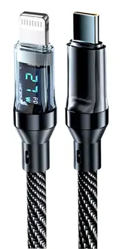 2m Usb C to Lightning Braided 27w Fast Charging Cable Charger Data