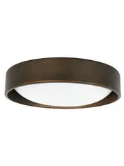 Uno 250mm 1 Light Flush Mount in Bronze