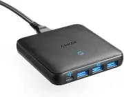 USB C Fast Charger, Anker 65W 4 Port PIQ 3.0 & GaN Fast Charger Adapter, PowerPo