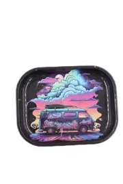 Decorative Remote Side Friendly Crazy Van Tray Decoration Metal Snack