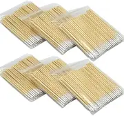 600Pcs Microblading Cotton Swab Short Wood Handle Small Pointed Tip Head Cotton Swab Eyebrow Tattoo Beauty Makeup Permanent Supplies Cosmetic Applicator Sticks