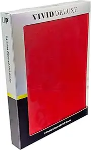 Ultra Pro Vivid Deluxe 9-Pocket Zippered PRO-Binder, Red