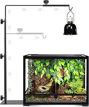 NEPTONION Reptile Domes Stand, Adjustable 17-37 Inch Heat Lamp Stand Fixture for Terrarium, Metal Basking Lamp Holder, Suitable for All Reptile Domes Lamp,XL Size
