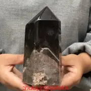 1.65LB Natural Smokey Citrine Quartz Obelisk Quartz Crystal Point Wand XA3046