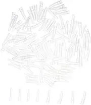 HOMSFOU 100pcs Tweezers Protective Case Tweezers Picture Hanging Wire with Clips Clear Cap Sleeve Clip Cord Sleeves Clamp Tight Wire Tool Kit Bobbin Protector Spool Top Pvc Transparent